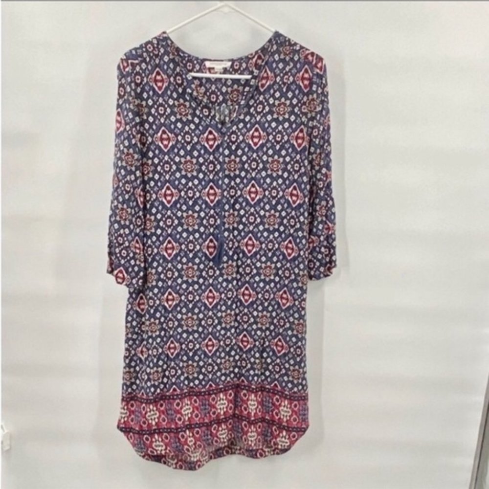 BeachLunchLounge Ikat India Gypsy  Light Boho Dress Bathing Suit Cover S